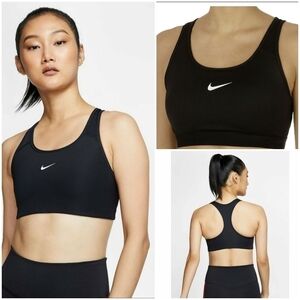 New Nike Dri-fit Racerback Sports Bra Black Women's Size M